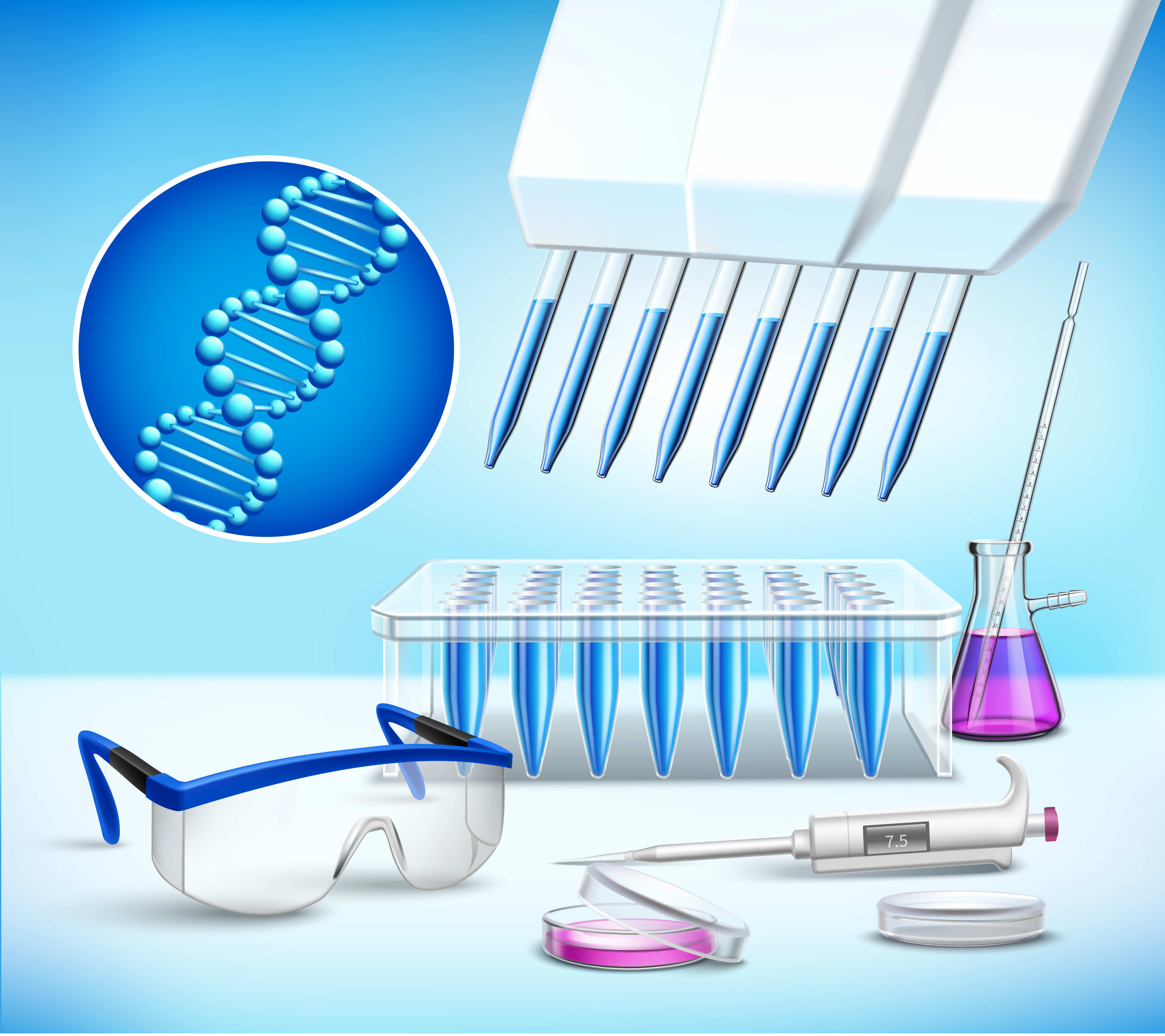Molecular biology equipment for eDNA laboratory analysis